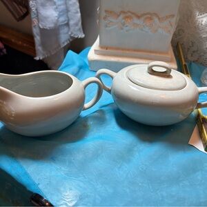 Vtg MCM Harmony House Sky Blue Symphony Creamer & Sugar Set EVC❤️💛💚